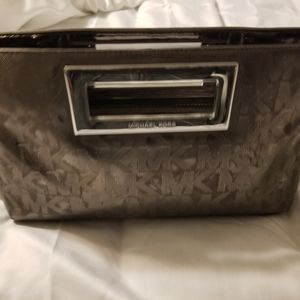 MICHAEL KORS embossed metallic Berkley clutch